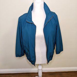 Retro Calvin Klein Ladies Windbreaker Jacket, Blue, Small